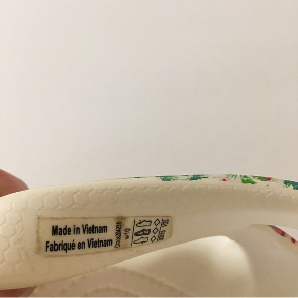 Crocs Ionic Comfort Kadee II White Flamingo Flip Flops Sandals Women's Size 10 - Picture 16 of 16